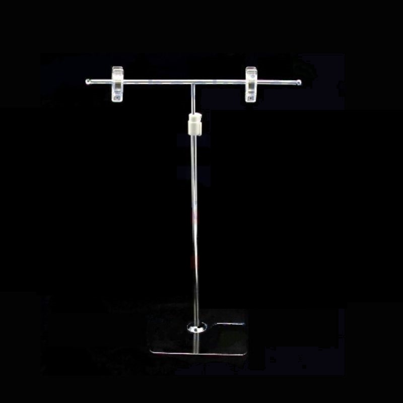 PORTA GRAFICA MINI T EXTENSIBLE MEDIDA AJUSTABLE 19.5*30 A 53 CMS CON PINZAS Y BASE CUADRADA METAL