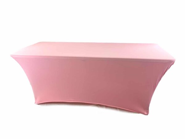 MANTEL SPANDEX FULL MESA RECTANGULAR 180CM ROSADO