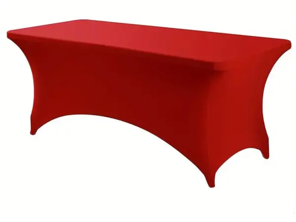 MANTEL SPANDEX PARA MESA RECTANGULAR 180CM ARCO MEDIO COLORES