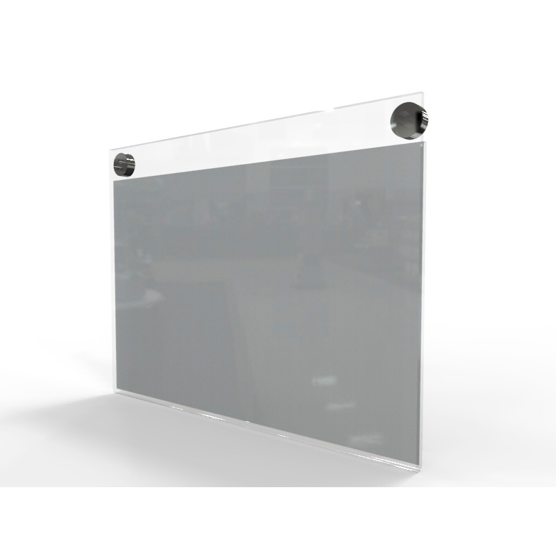 PORTA GRAFICA ACRILICO A6 (10.5*14.8 CMS) FORMATO MURO HORIZONTAL 1.5 MM + SET EMBELLECEDORES